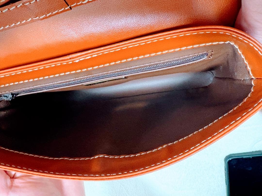 正規品 YSL イヴサンローラン ブラウン レザー ショルダーバッグ ビンテージ