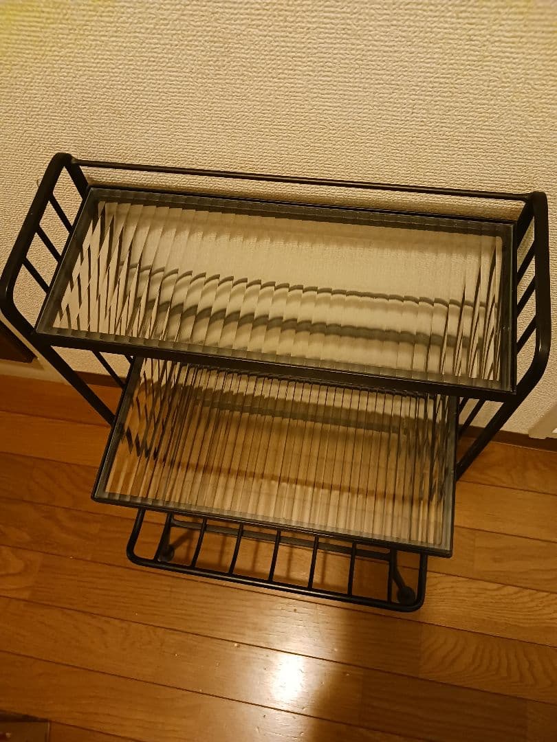 unico STELLA スモールシェルフ アイアン×ガラス