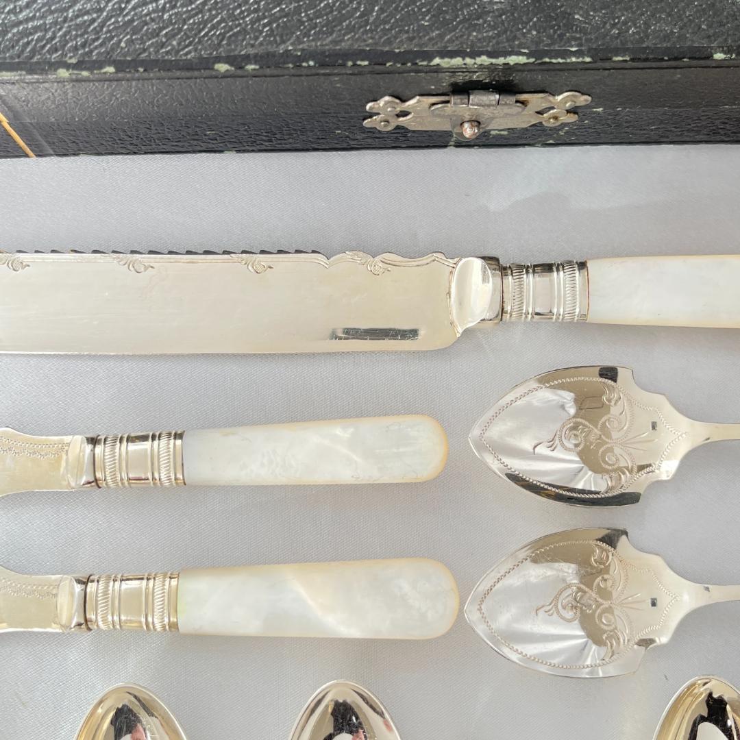 【英国】【白蝶貝】アフタヌーンティー向けセット マザーオブパール ケース