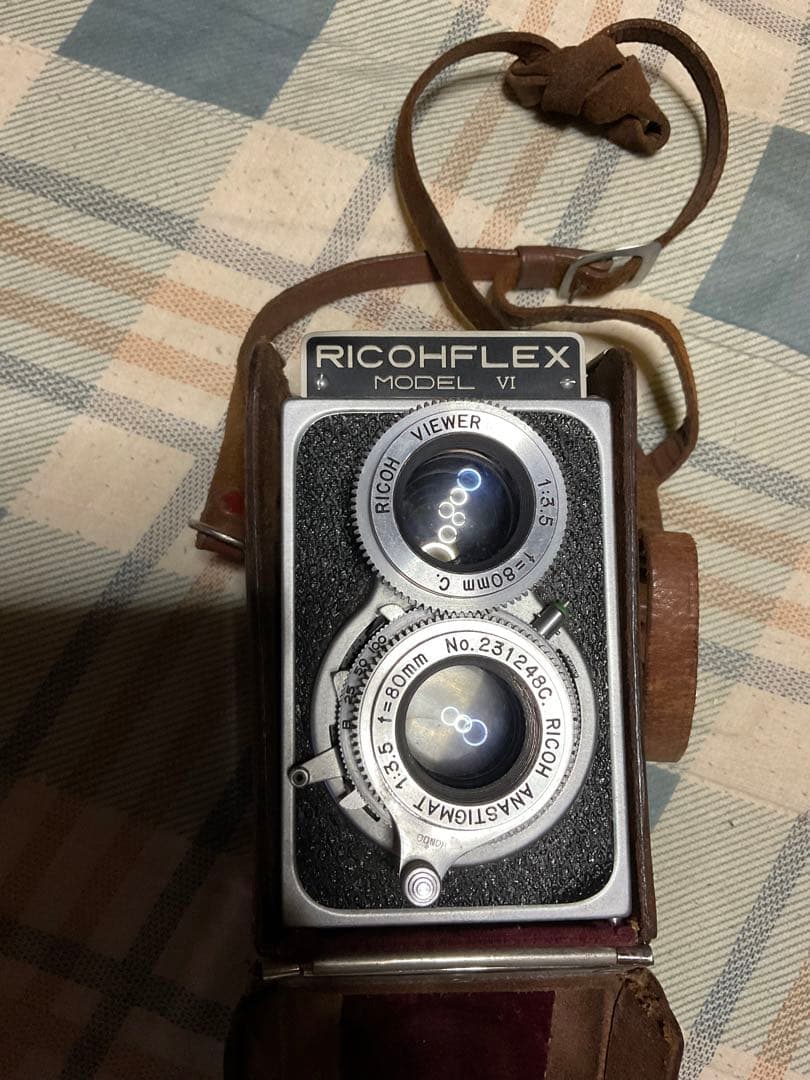RICOH FLEX model Ⅵ カバー付き、レンズキャップ欠【昭和レトロ】