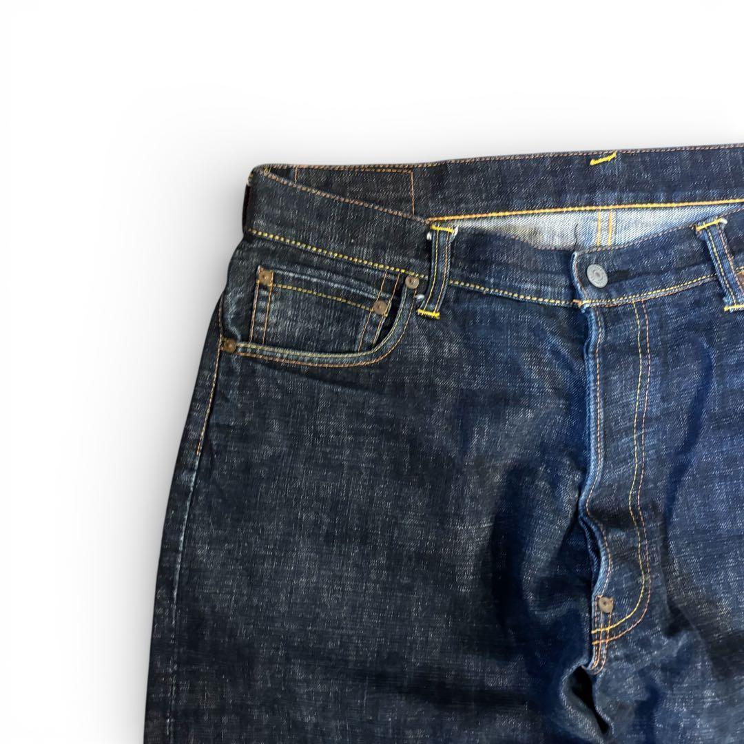 戸*妹様 EVISU エビス 大黒 レザー ブラック ビックカモメ 赤耳 W36