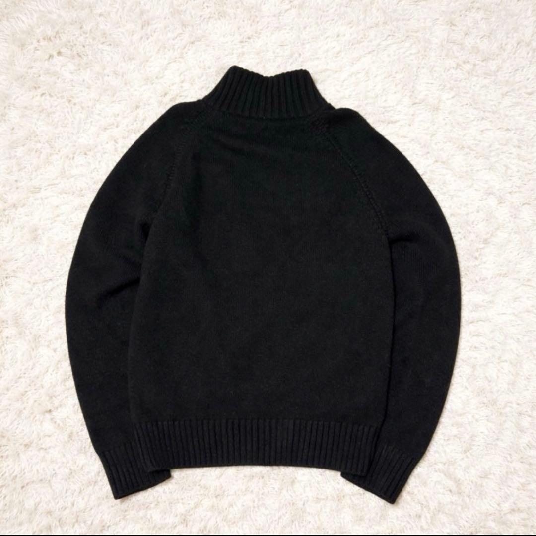 極美品 ルイヴィトン ドライバーズニット フルジップ ウールニット ブラック L