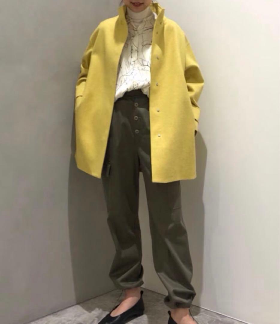 極美品 ユナイテッドアローズ スタンドカラーコート 定価4.6万円 ウール 茶色