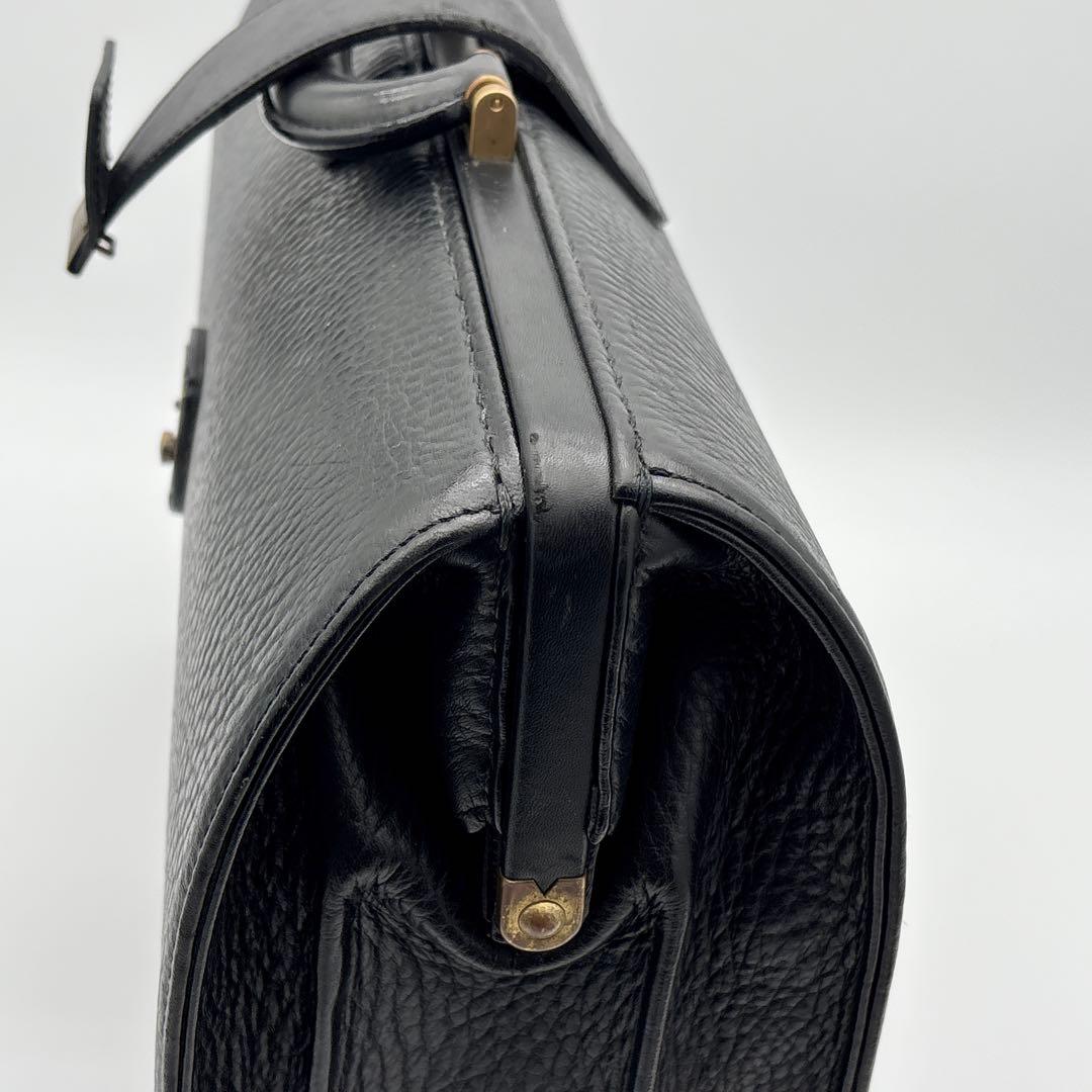 BURBERRY 鍵付き ダレスバッグ ビジネスバック ビンテージ レザー