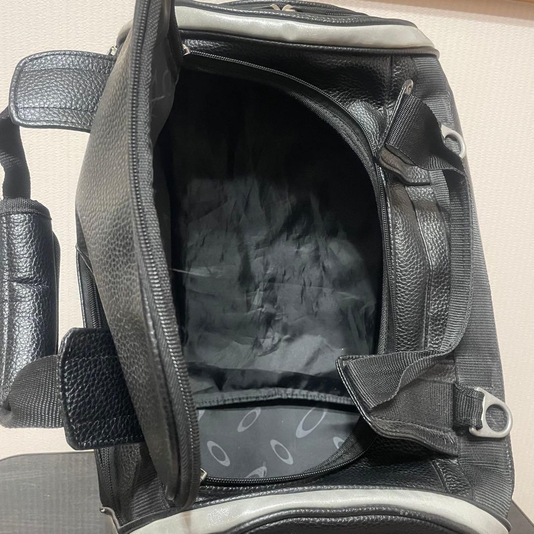 Oakley オークリー　ゴルフバッグ　ボストンバッグ　レザー　ブラック　刺繍