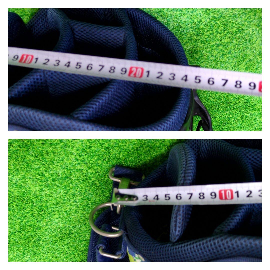 フィッシャー　スタンド式ゴルフバッグ 　6分割　青緑花柄