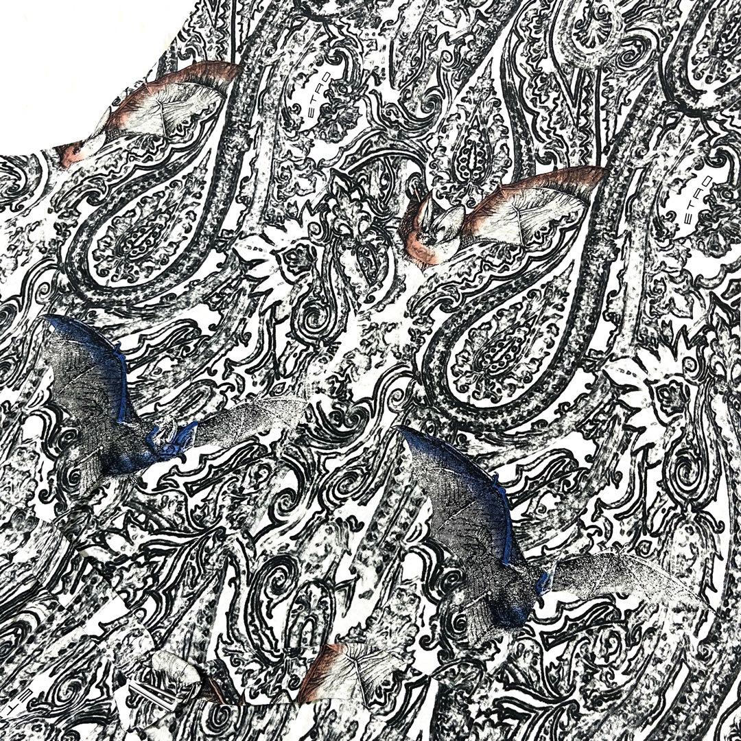 【希少】ETRO エトロ　ベスト ジレ 50 コウモリ　シルク　ダークネイビー