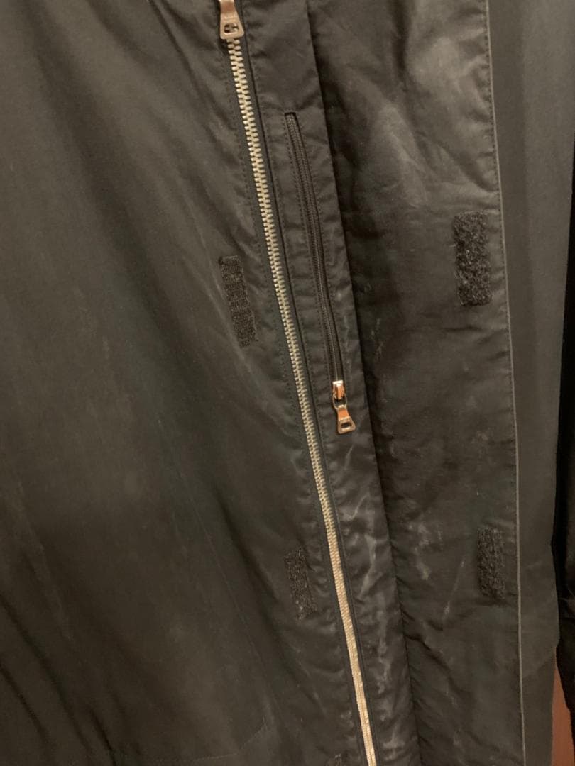 【汚れ&ベタつきあり】PRADA コート ダークグレー S