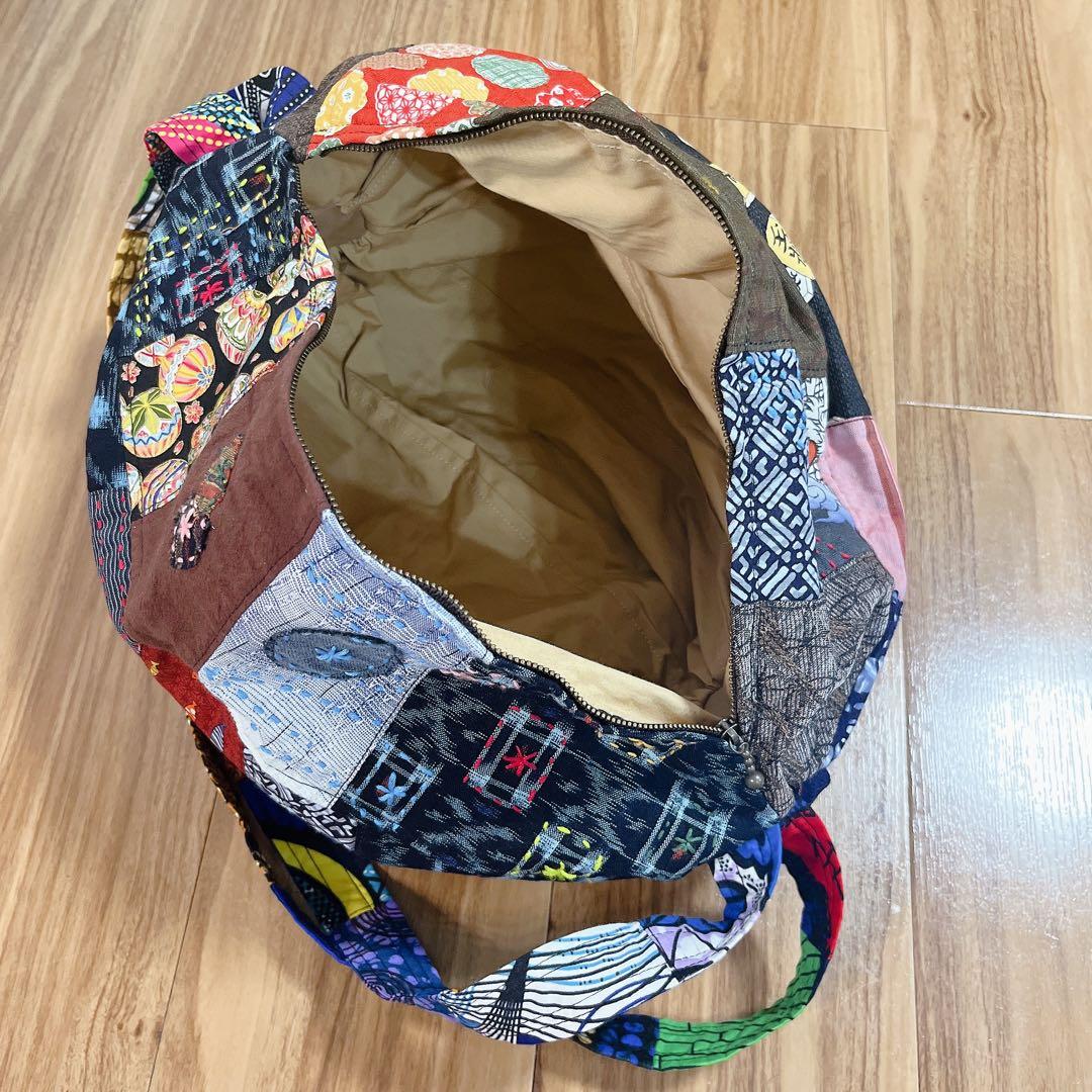 【78番】ハンドメイド　和柄　刺し子とパッチワークのリュック　男女兼用