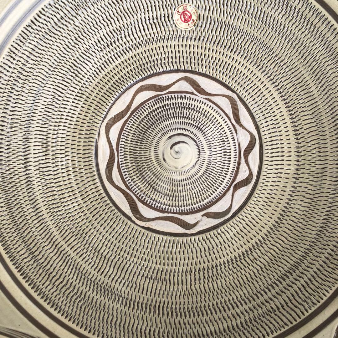 小鹿田焼　特大皿　陶芸　骨董品