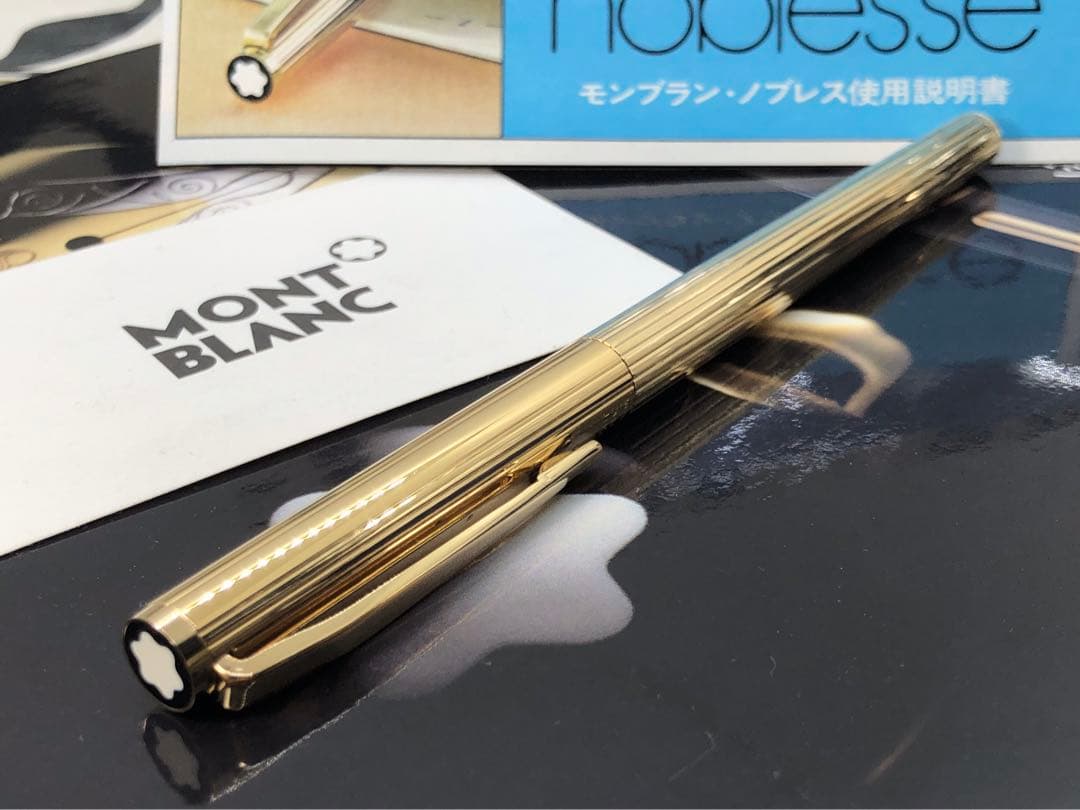 モンブラン　★金運を呼ぶ総金張り未使用に近い価値の高い逸品！ノブレスNo1147
