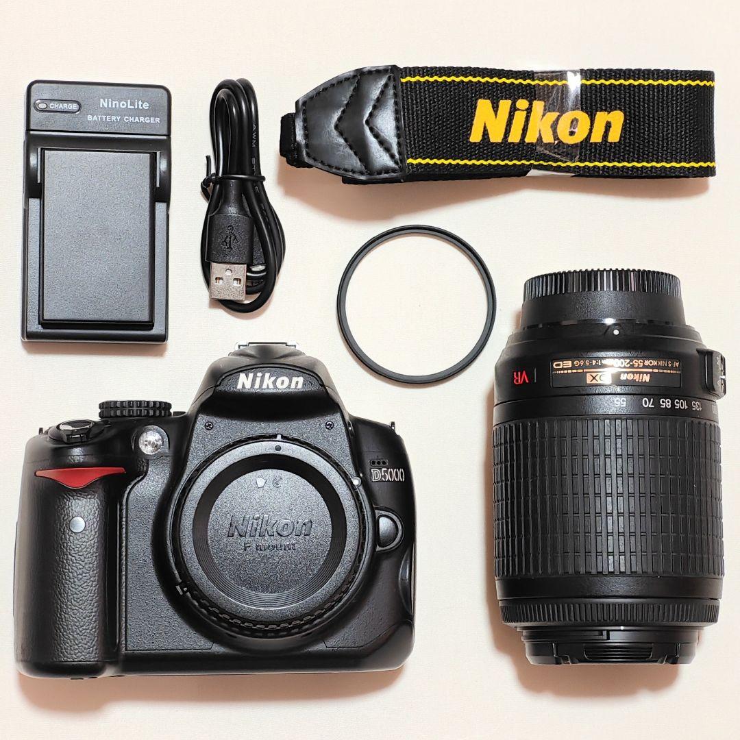 【値下げ】Nikon D5000 デジタル一眼＋AF-S 55-200mm VR