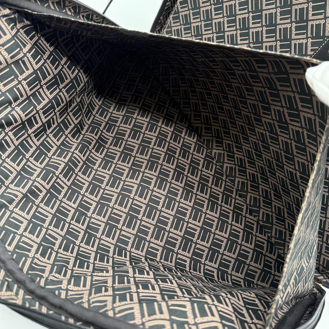 dunhill ダンヒル メンズ ロゴ金具 レザー 2way ビジネスバッグ 黒