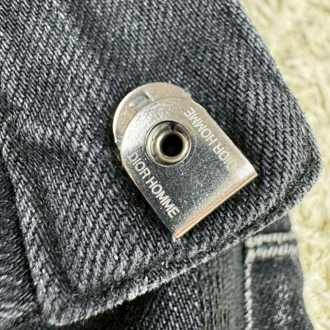 ディオールオム 10aw クリス期 ブラックデニムパンツ サイドライン 26