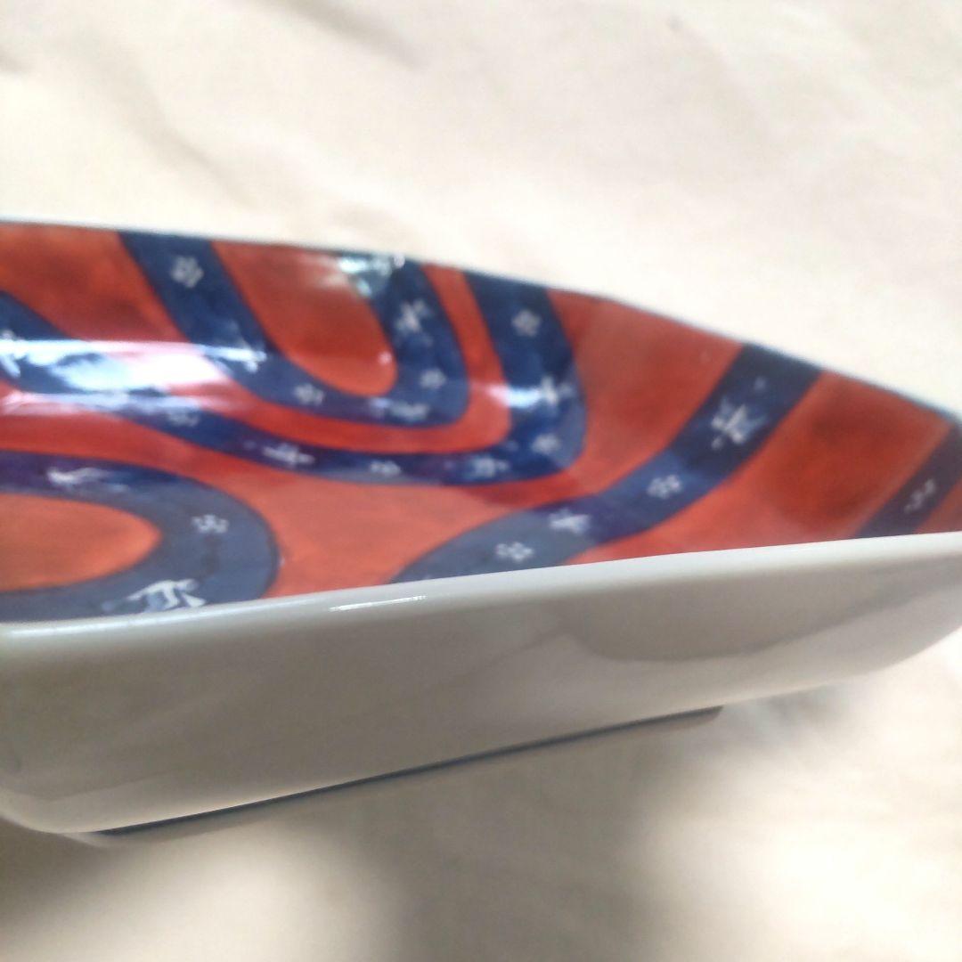 有田焼 源右衛門 八角皿 赤絵梅鳥 八角 廃盤 貴重