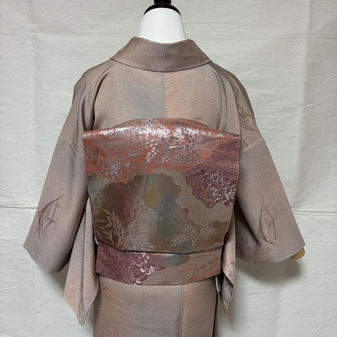 ヨ*ー様 正絹　色無地　フルセット　袷　卒業式　入学式　七五三　オ-24