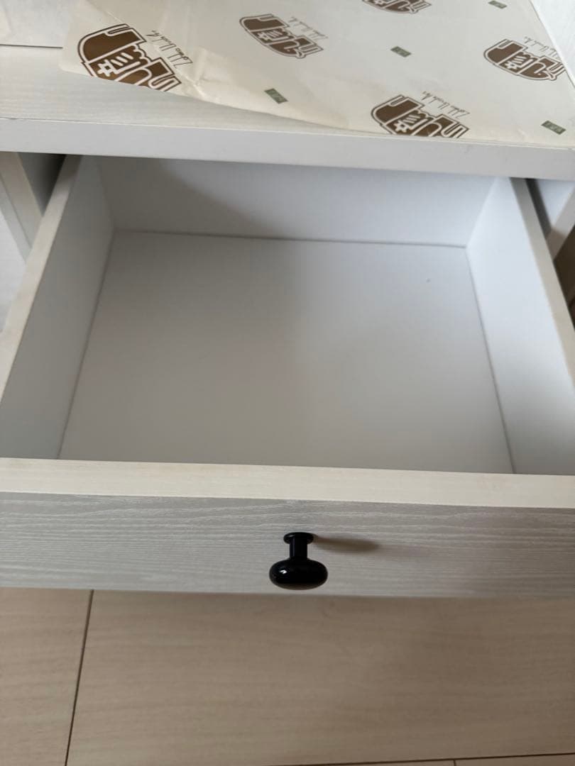 今だけ！！分解済み！ホワイト木製シェルフ 4段 2引き出し