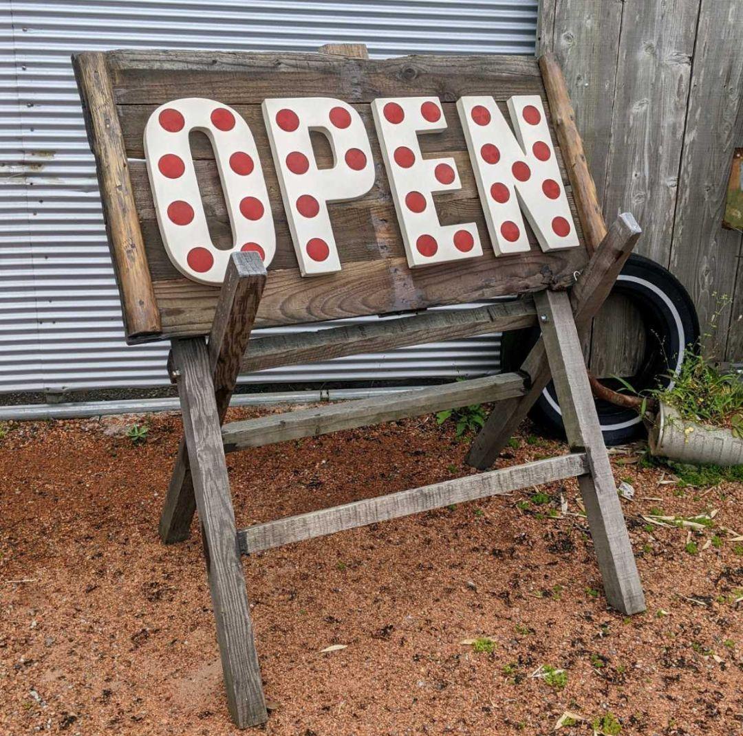 オールドアメリカン \"OPEN\" オープン看板 路上看板 立て看板 大型看板