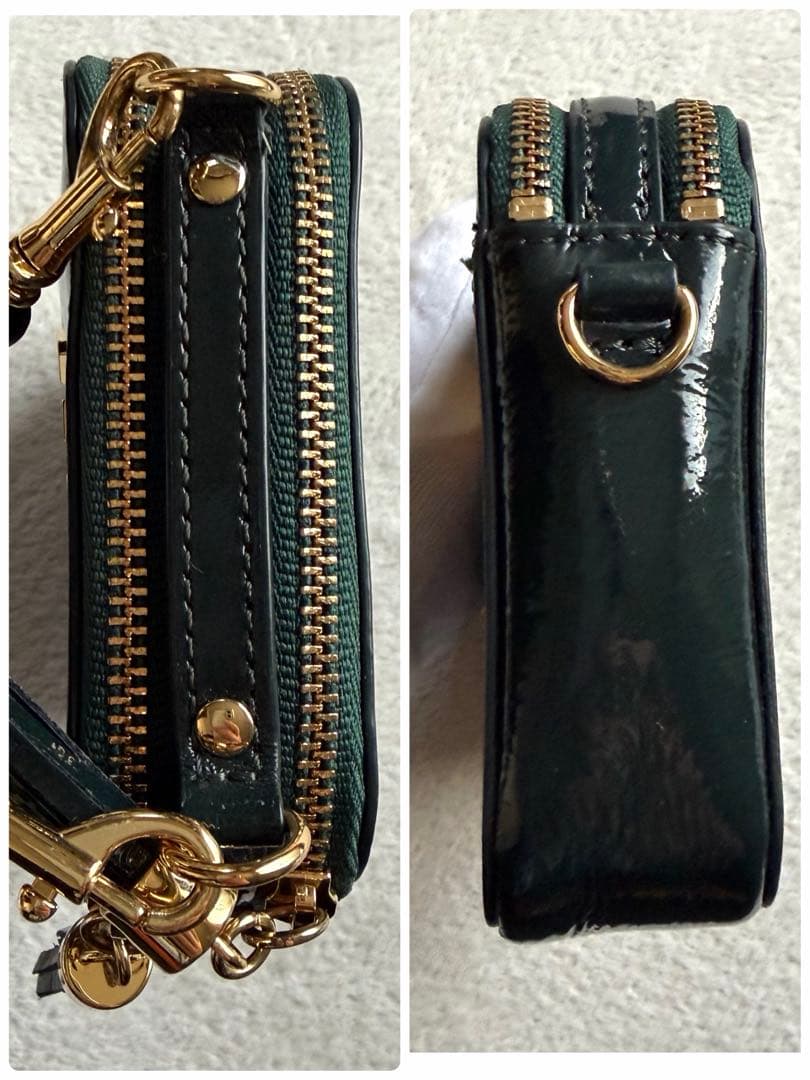 美品✨ATAO アタオ アミュレット ショルダーウォレット ディープエメラルド