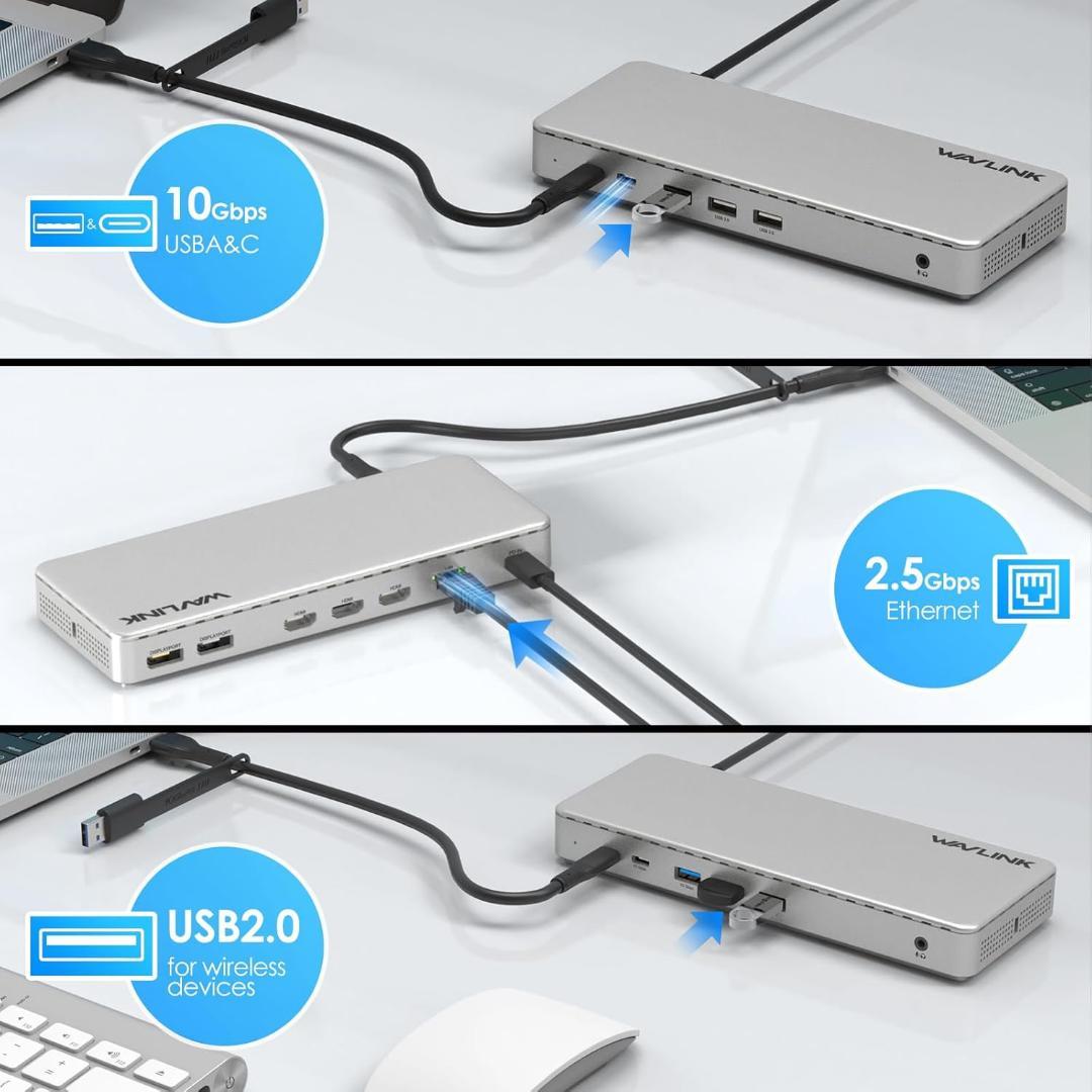 【新品・未使用】WAVLINK DisplayLink ドッキングステーション