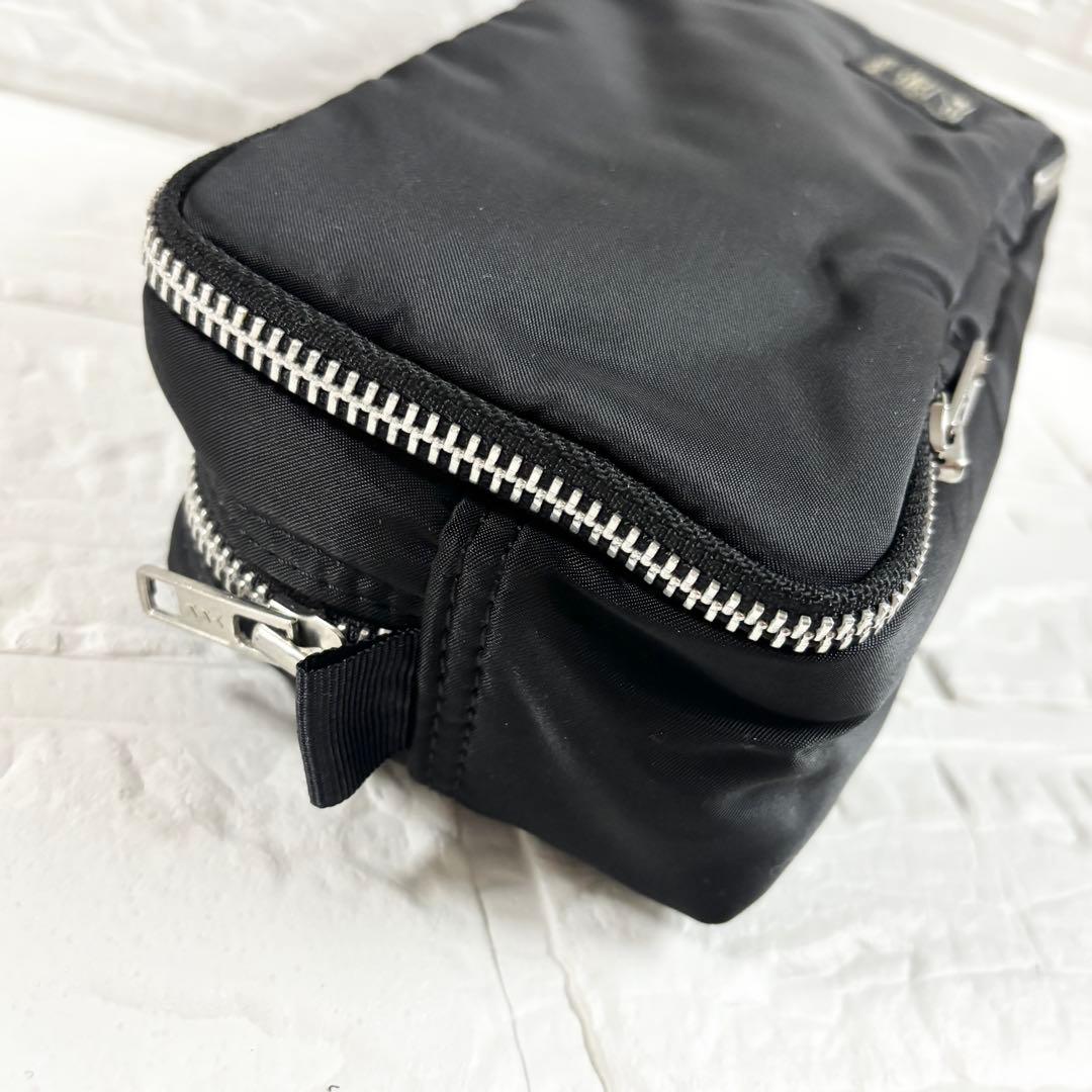 【極美品】PORTER ブラック ジッパーポーチ　タンカー　ダブルファスナー