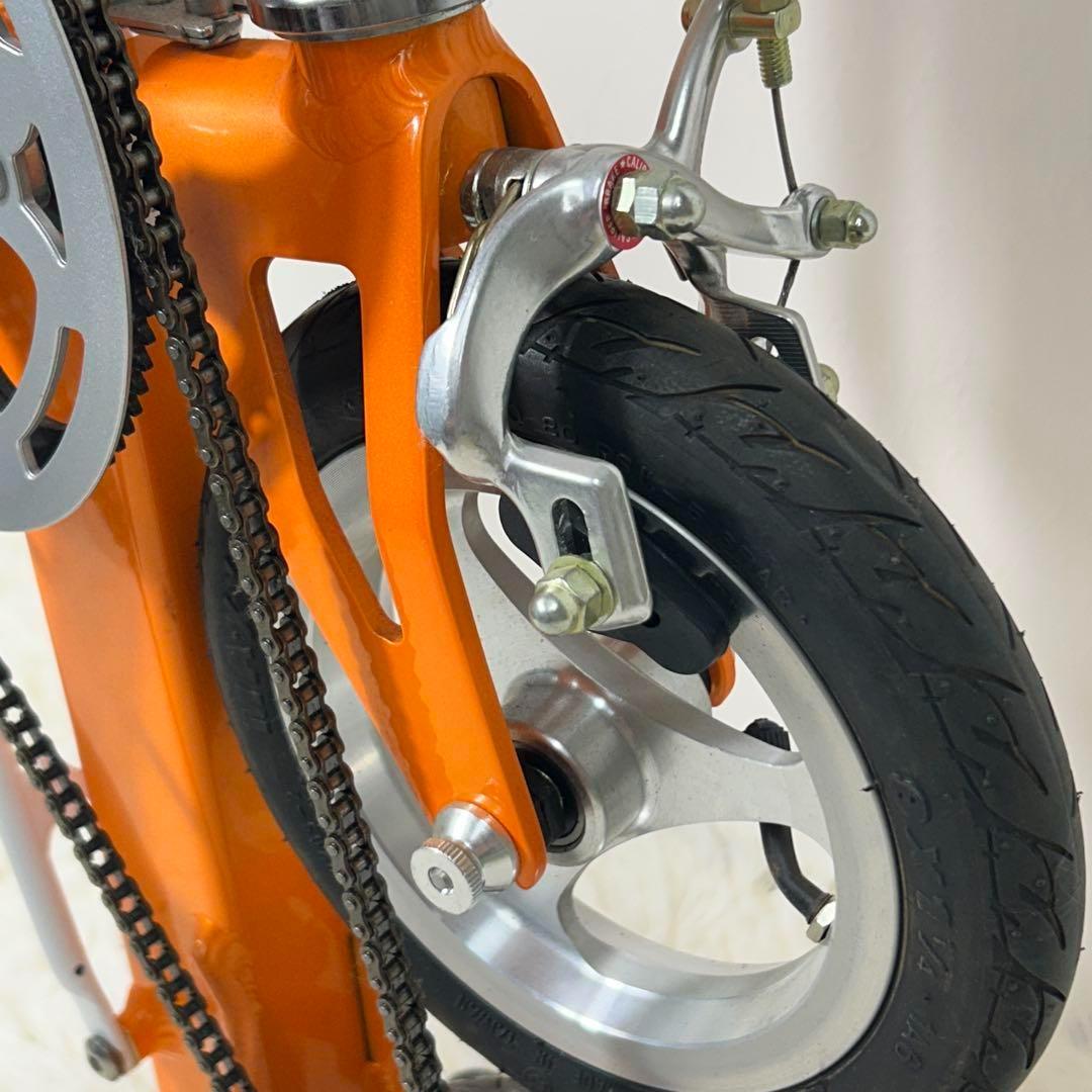 【極美品】CARRY ME　人気のオレンジ　8インチ　折り畳み自転車