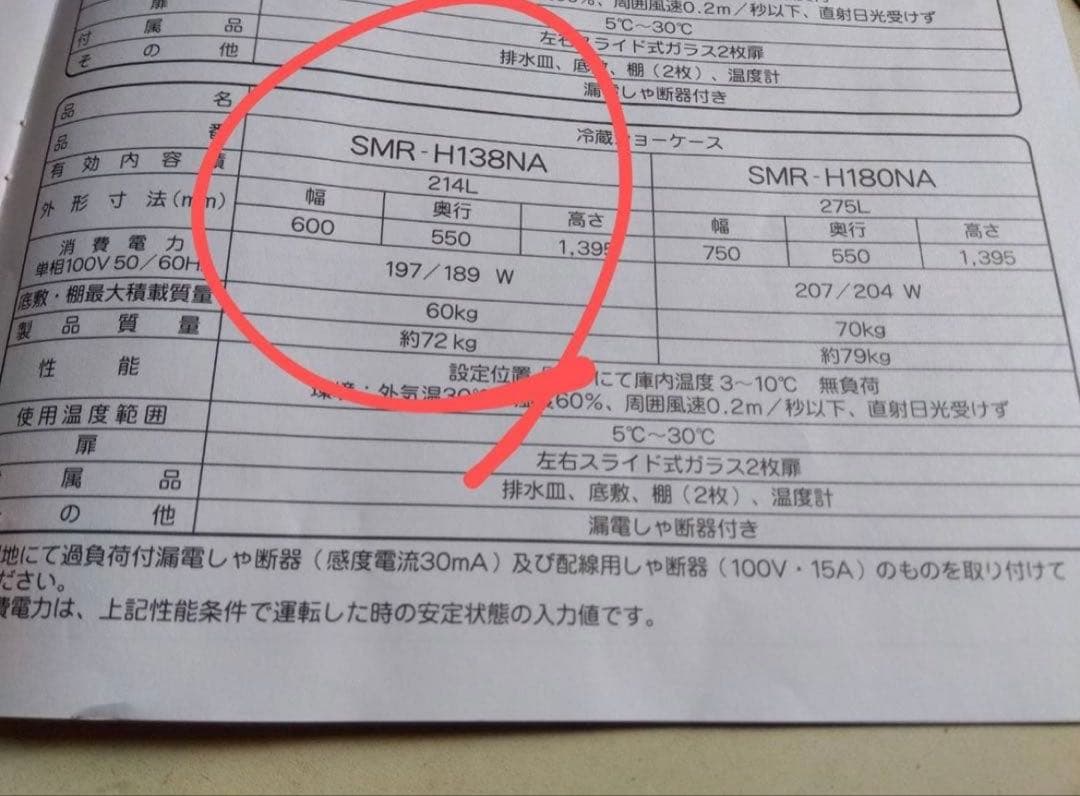 SANYO 冷蔵ショーケース　冷蔵庫　サンヨー　業務用　214L