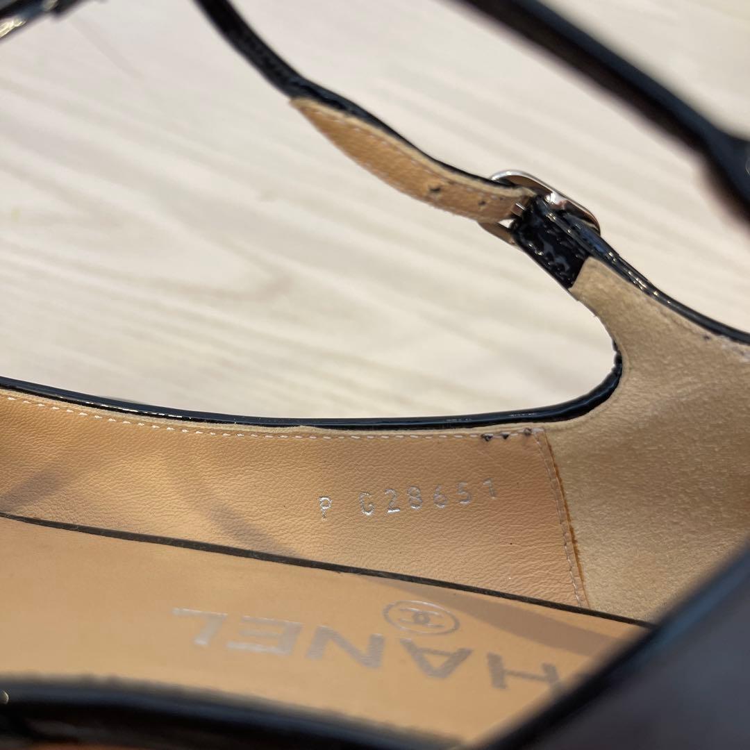 シャネル CHANEL G28651 フラットシューズ　35 1/2C