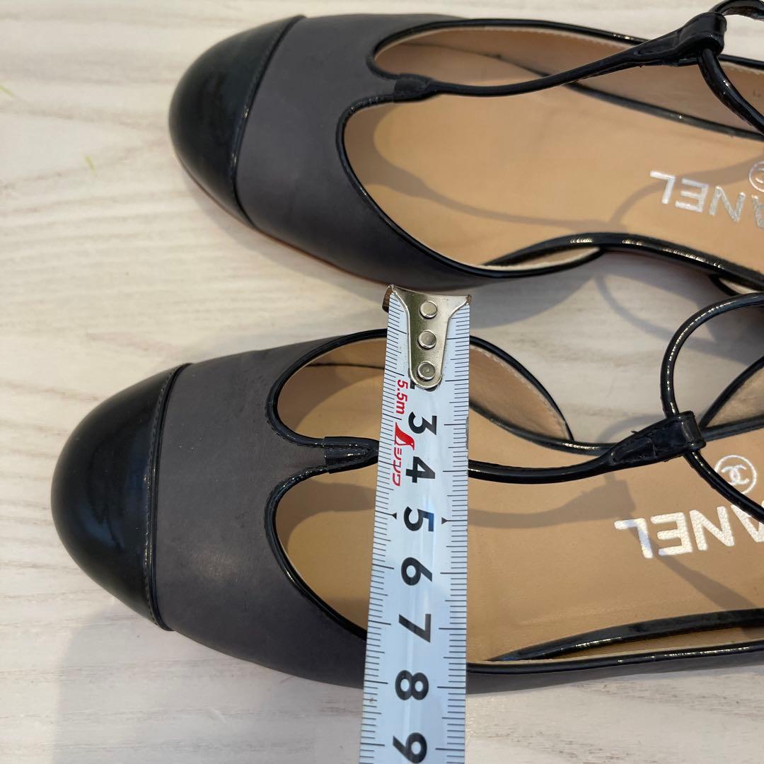 シャネル CHANEL G28651 フラットシューズ　35 1/2C
