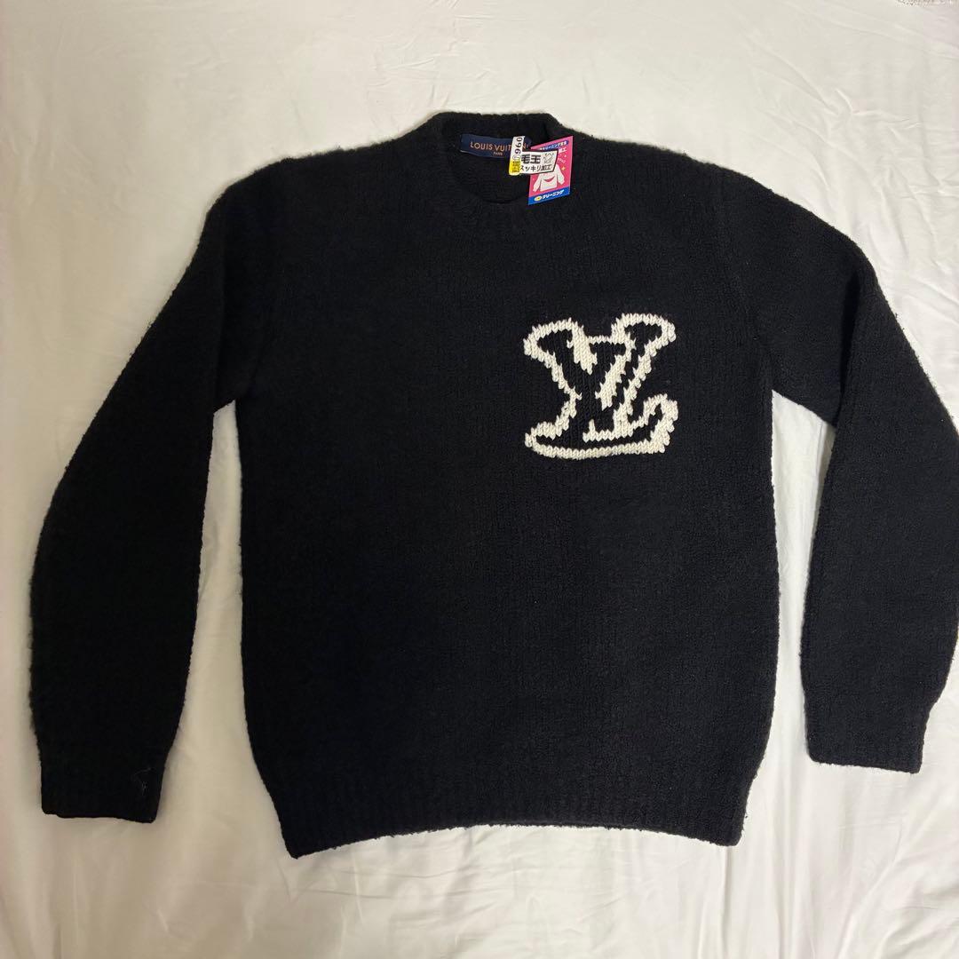 【正規品】ルイヴィトン LV インターシャ クルーネック ニット　Ｍ