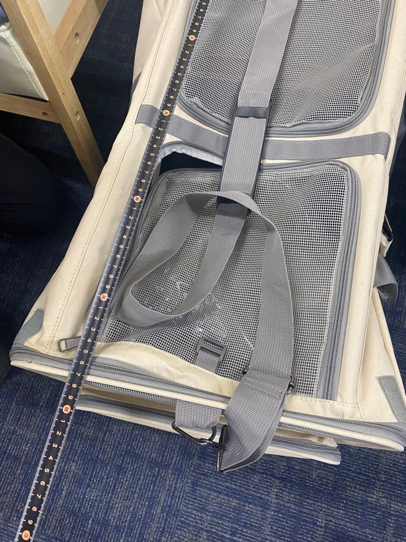 新品　未使用　猫用　犬用　ペットカート ベージュ　ペットキャリー　2匹