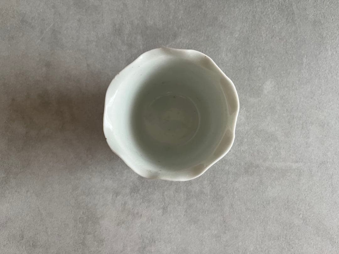 江戸中期 古伊万里 白磁 輪花 向付 2客セット