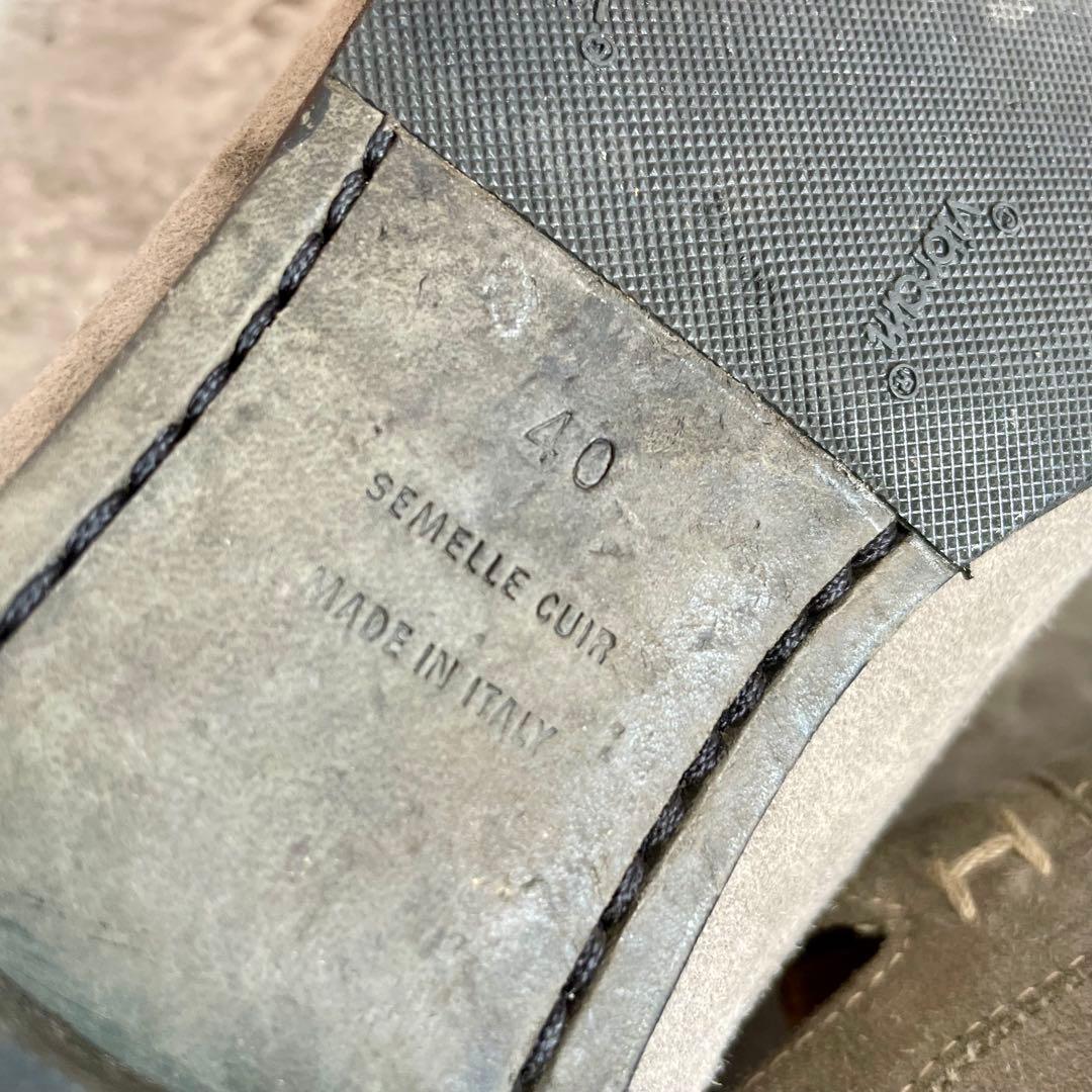 箱あり エルメス ローファー モカシン スエード コンスタンス 40 24.5㎝