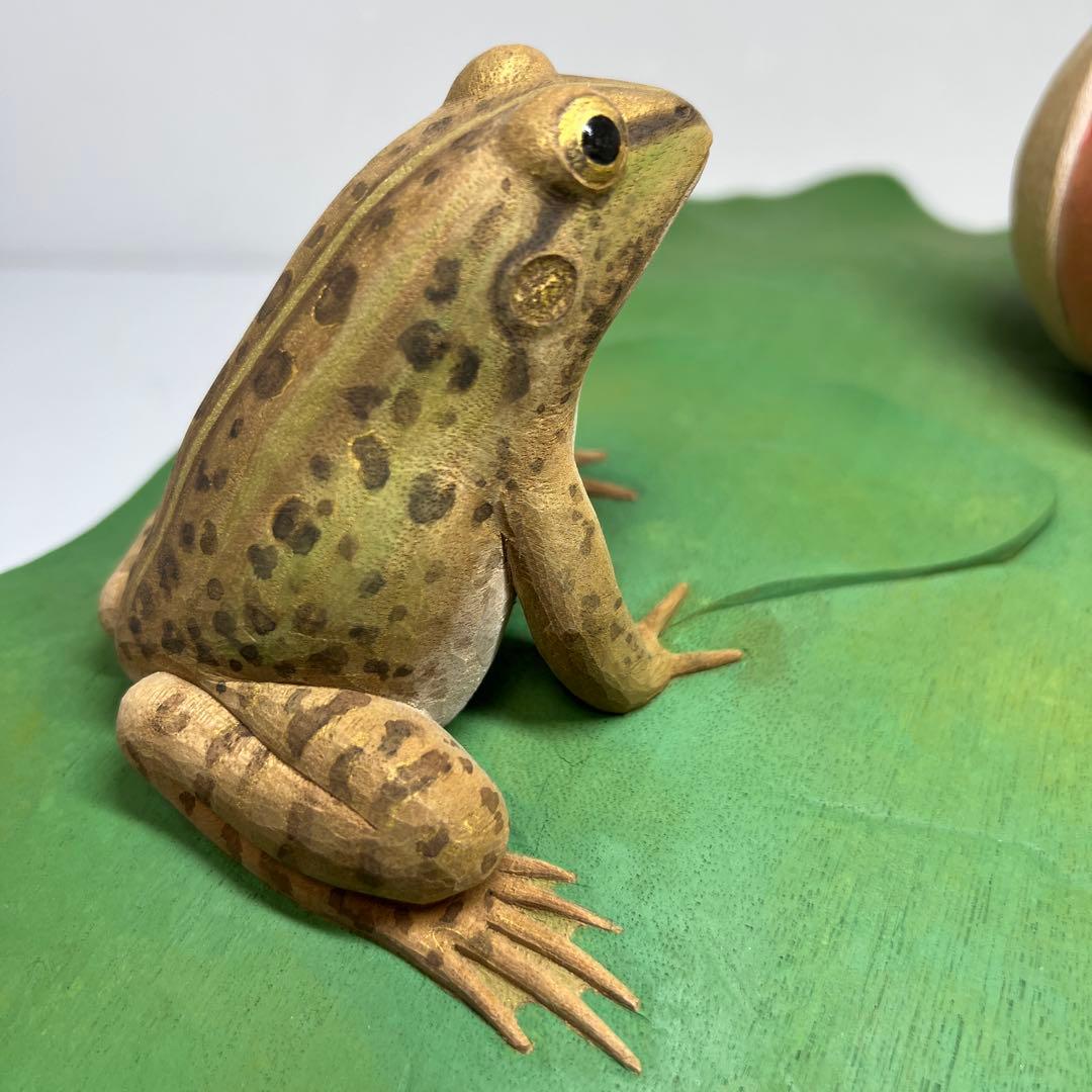 神保琢磨　木彫彩色「春陽」 共箱　幅約31㎝　チニエト　東な7-1221☆2F