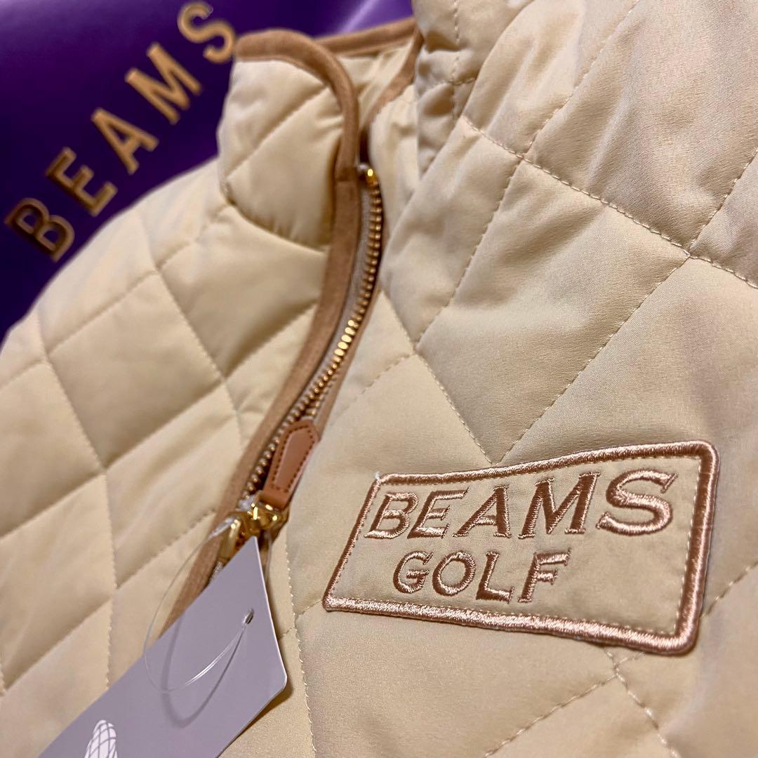 ビームス ゴルフ レディースウェア 中綿ベスト ベージュ Mサイズ