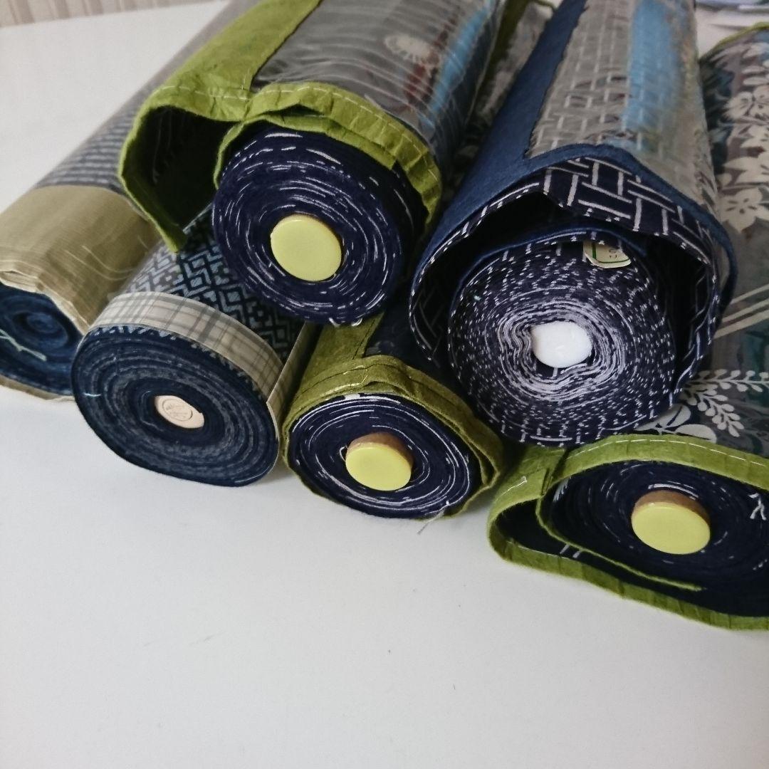 1438★浴衣 反物 藍染 本染め 綿100% 6本セット おまとめ