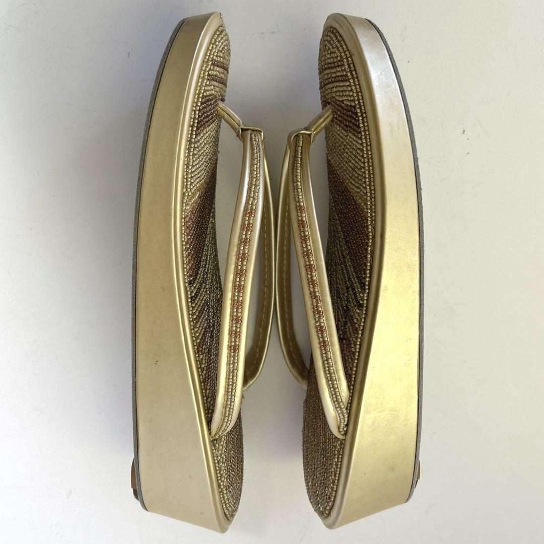 ✨美品✨総ビーズ 草履・バッグセット がま口 和装小物