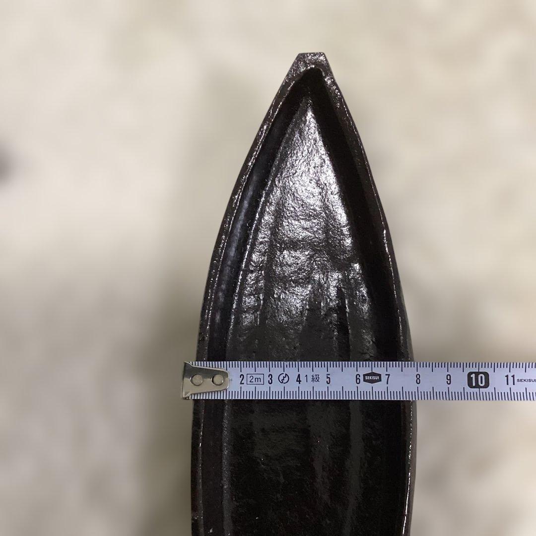 黒釉舟形向付　前菜皿　10客　新品未使用