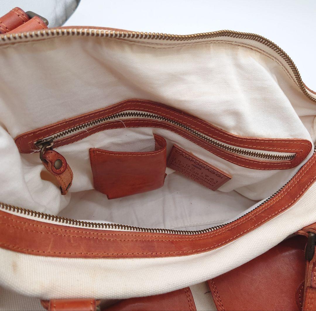 CAMPOMAGGI　カンポマッジ　キャンバス　レザーショルダー　バッグ　大容量