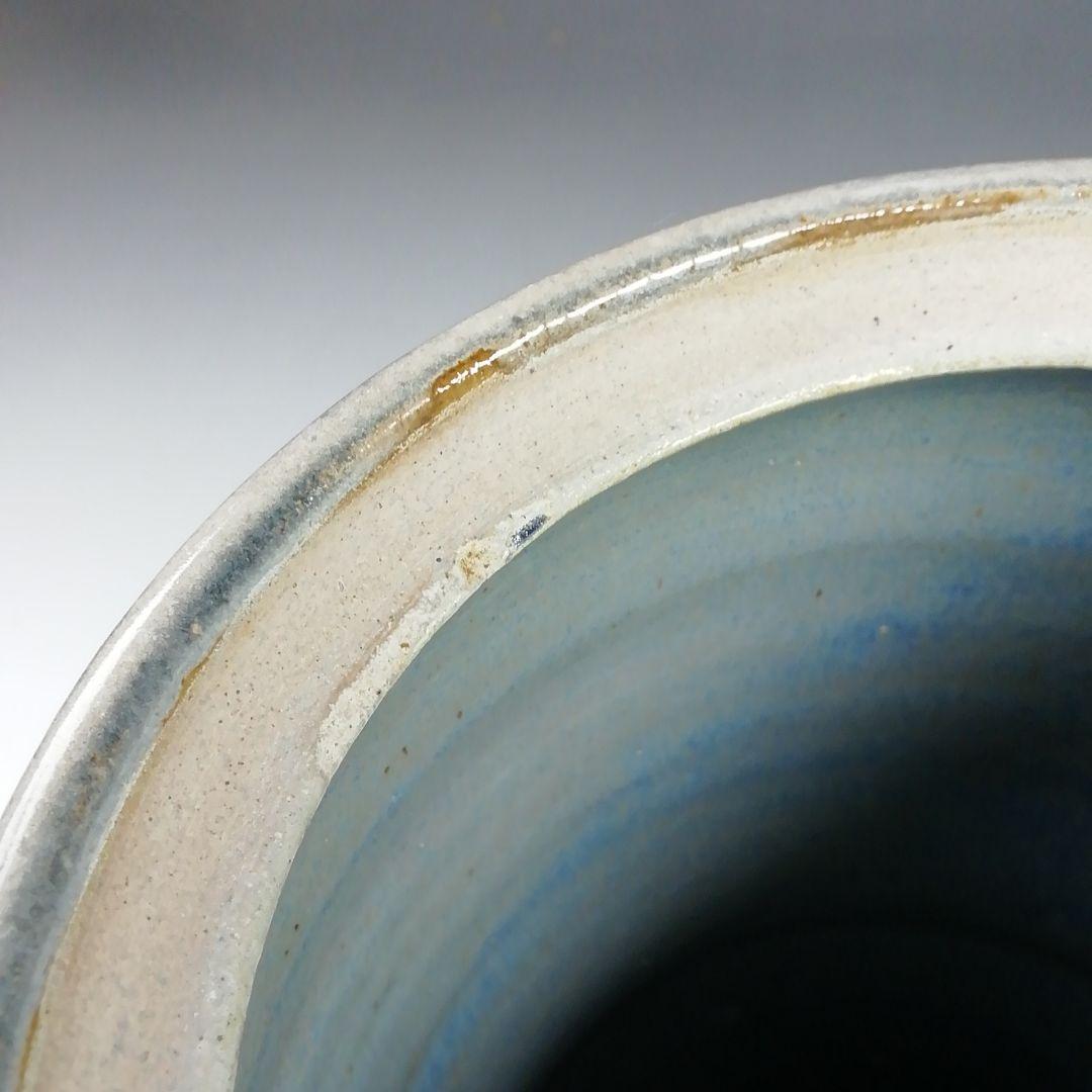 Ｔ６８６　水指　『熊野焼』『細水指』『皿谷実 造』　共箱　茶道具