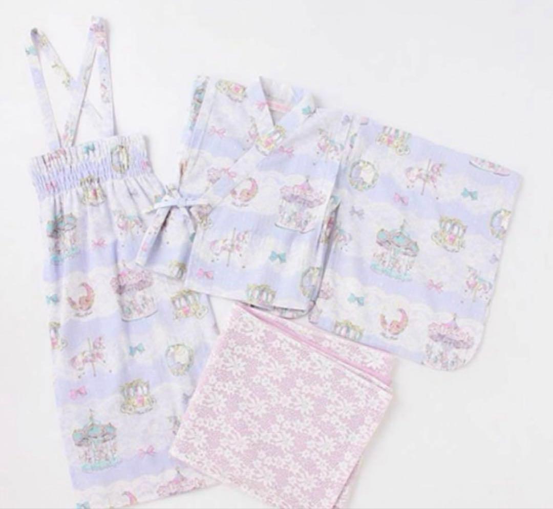 mezzo piano メリーゴランド柄浴衣　新品未使用　120cm