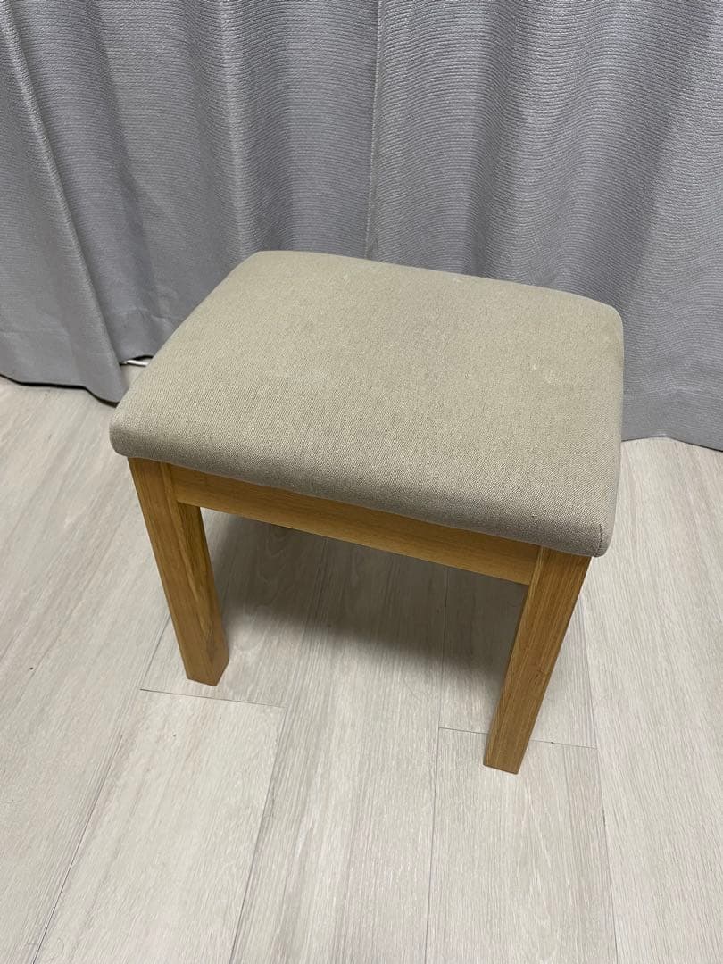 【もざんぬ】MUJI タモ材コンパクトドレッサー　スツール付き