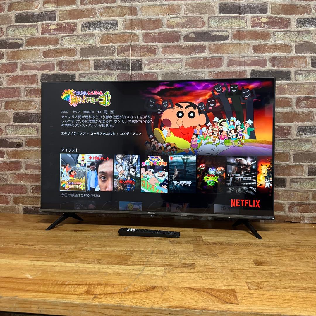 ハイセンス 43V型 4K 液晶テレビ 43E65G 動画アプリ搭載 23年製