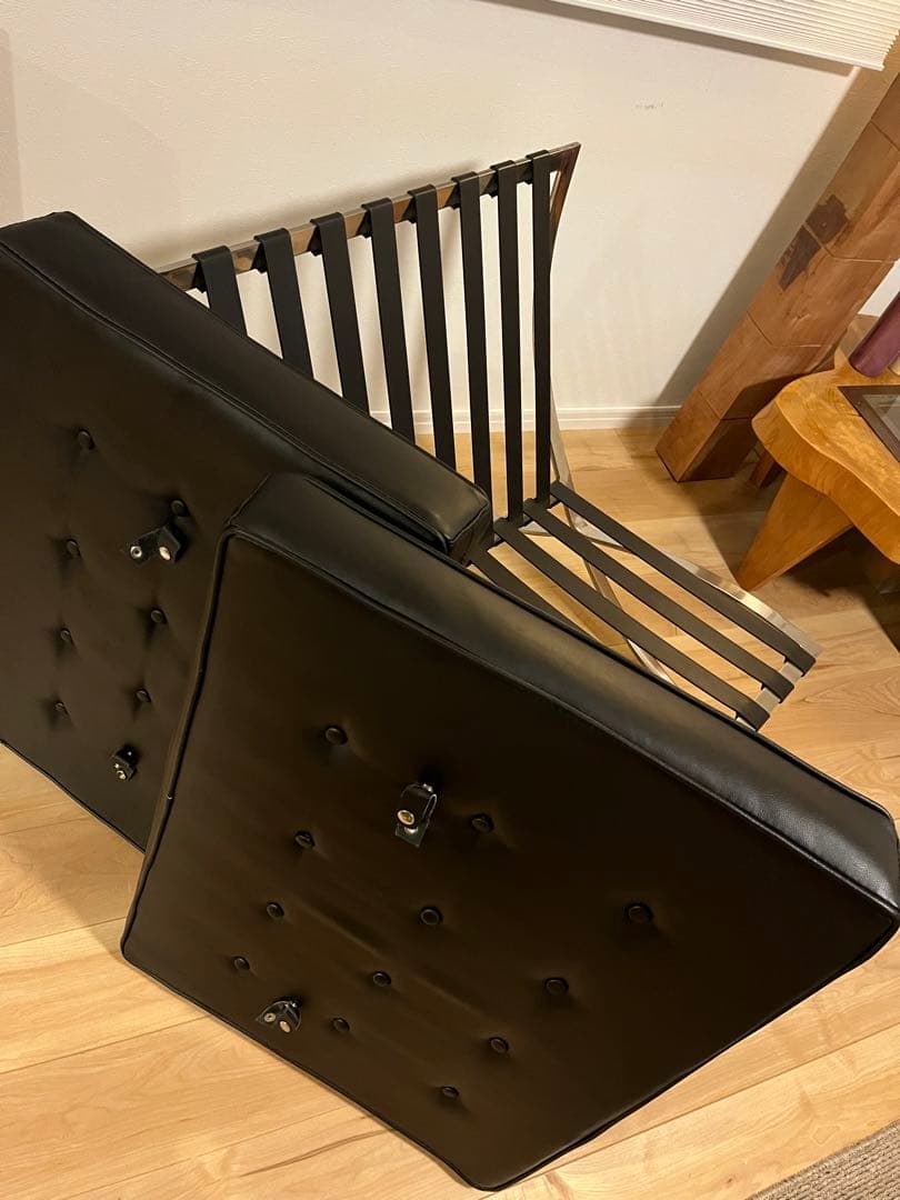 伸長様☆バルセロナチェア高級本革ミッドセンチュリーレザー