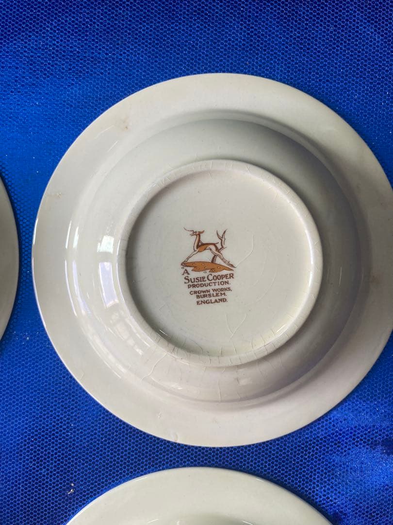 Susie Cooper スージークーパー　パトリシアローズ　グリーン　スープ皿