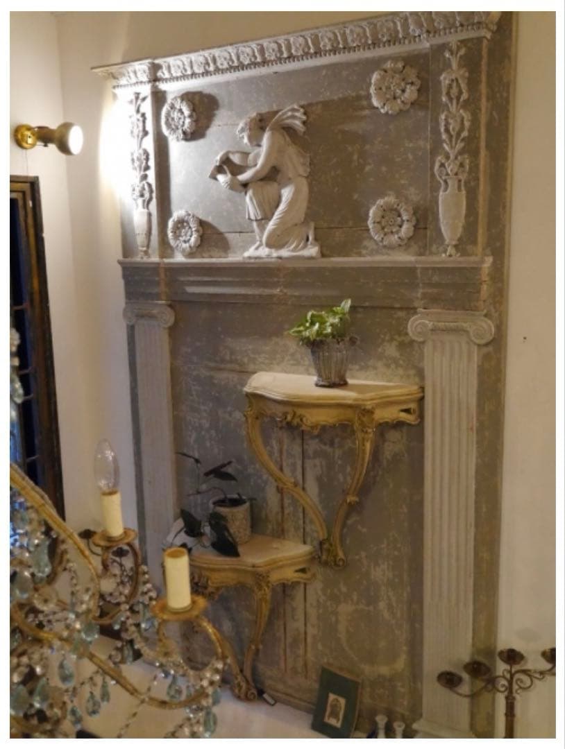アンティーク 壁板 壁飾り 女神 フランス 木製 antiques 店舗什器