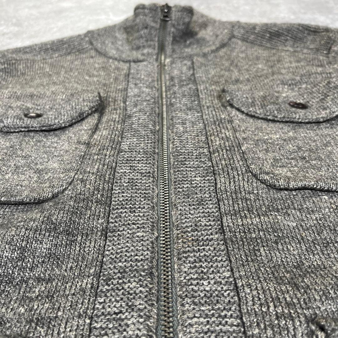 RRL ドライバーズニット　アルパカ　リネン　S グレー　ヴィンテージモデル