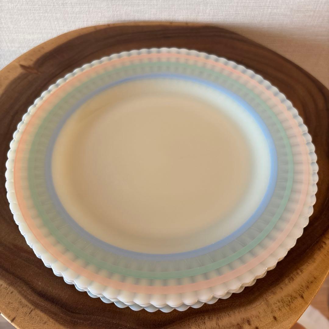 マクベスエバンス　パステルバンド　ディナープレート2枚セット　直径約23cm