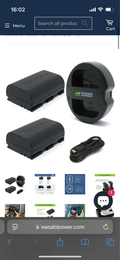 [新品未開封] LP-E6 タイプバッテリー2個と充電器8セット