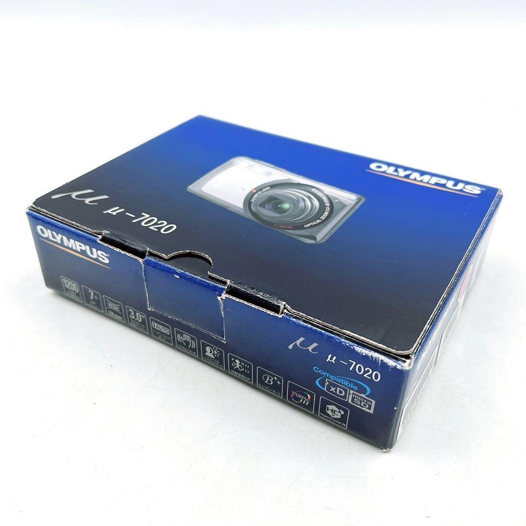 ほぼ新品 付属品完備 オリンパス μ-7020 デジタルカメラ デジカメ レッド